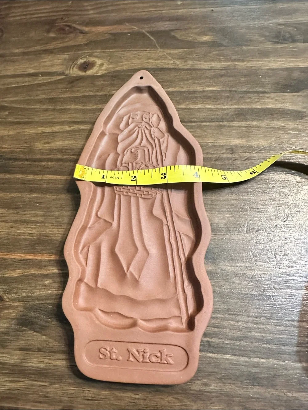 VTG Longaberger Pottery 1993 Christmas St. Nick Clay Cookie Mold